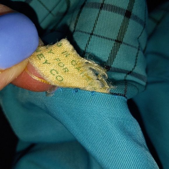 Vintage 70s Expressly for J.C.Penny turquoise coat, sz XL - Picture 11 of 12